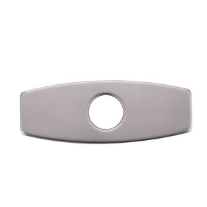 WOWOW Bathroom Faucet Deck Plate for 1 to 3 Hole Vanity Sink, 304 Stainless Steel Cover Plate - 1 of 4
