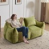 SKRAN Ultra Soft Fluffy Loveseat Bean Bag Sofa, Cozy Reading Chair with Pillows No Assembly Required Living Room & Bedroom Essentials, White - 2 of 4