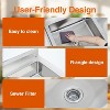 43"x25"x35" Stainless Steel Commercial Sink Kitchen Utility Sink 2 Compartment With Faucet - 4 of 4