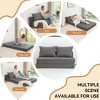 Foldable Sofa Bed with Memory Foam and Removable Cover, Convertible Floor Sleeper Chair for Guest Room, Lounge Couch with Backrest and Pillow-Koiai - 4 of 4