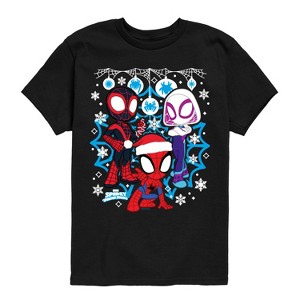 Boys' - Marvel - Spidey And Friends Snow -Youth Short Sleeve Graphic T-Shirt Short Sleeve Graphic T-Shirt - 1 of 4