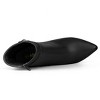 Allegra K Women's Pointed Toe Buckle Decor Heel Ankle Boots - 4 of 4