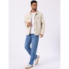 INSPIRE CHIC Men's Casual Solid Color Long Sleeve Button Pockets Corduroy Trucker Jacket - 2 of 4