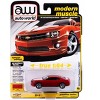 2010 Chevrolet Camaro RS/SS Victory Red with White Stripes "Modern Muscle" Series 1/64 Diecast Model Car by Auto World - 4 of 4