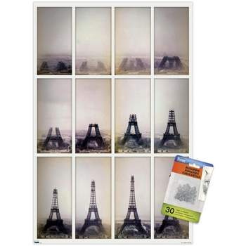 Trends International Eiffel Tower Construction Time Lapse Unframed Wall Poster Prints