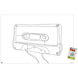 Trends International LINE AND BRUSH - Continuous Line Cassette Unframed Wall Poster Prints - 1 of 4