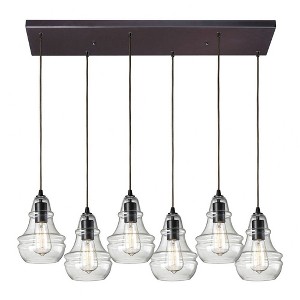 Elk Home Menlow Park 6 - Light Pendant in  Oiled Bronze - 1 of 1