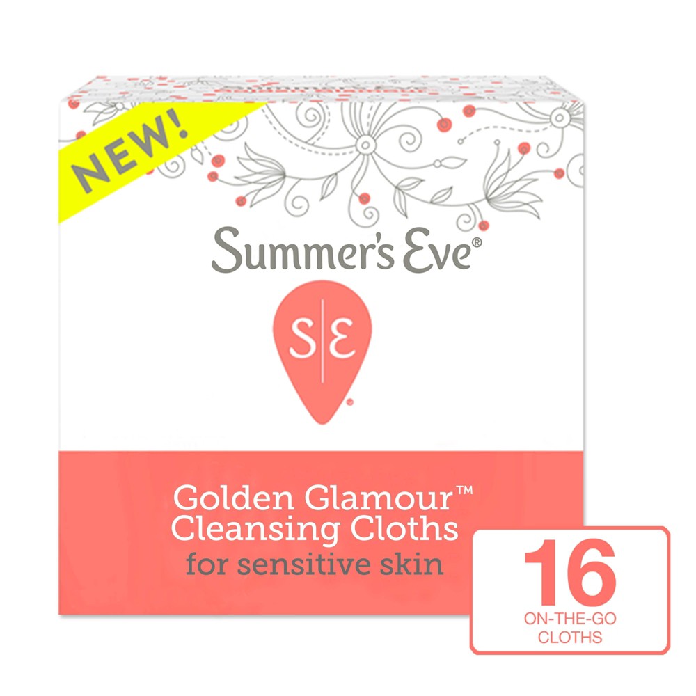 Summer's Eve Summer's Eve Feminine Cleansing Cloths, Golden Glamour, 16 Count