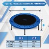 Machrus Upper Bounce Mini Trampoline with Adjustable Handbar – Round Foldable Rebounder Fitness Trampoline for Kids & Adults - 2 of 4