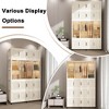 QingMoon Portable Wardrobe Closet, Collapsible Plastic Clothing Storage Cabinet, Clothes Organizer with Wheels and Magnetic Doors for Bedroom - 3 of 4