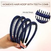 Unique Bargains Women's Teeth Comb Headband 4 Pcs - 4 of 4