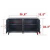 CAVINAS 59.8" Vintage Style Sideboard,4-Doors Buffet Cabinet with 3D Wave Stripes,Kitchen Storage Cabinet for Kitchen, Hallway,Living Room - 3 of 4