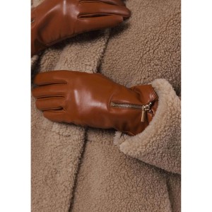 Women's Wo's Bai Leather Gloves With Zipper - RINO & PELLE - 1 of 2
