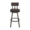 PAGED Swivel Bar Stools Faux Leather Counter Stools with Footrest, Island Chairs for Home Pub - 2 of 4