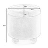 CAVINAS Flannel Round Storage Ottoman with Flip-Top,Multi-functional Round Button-Tufted Ottoman,  Round Ottoman for Living Room,Bedroom - 3 of 4