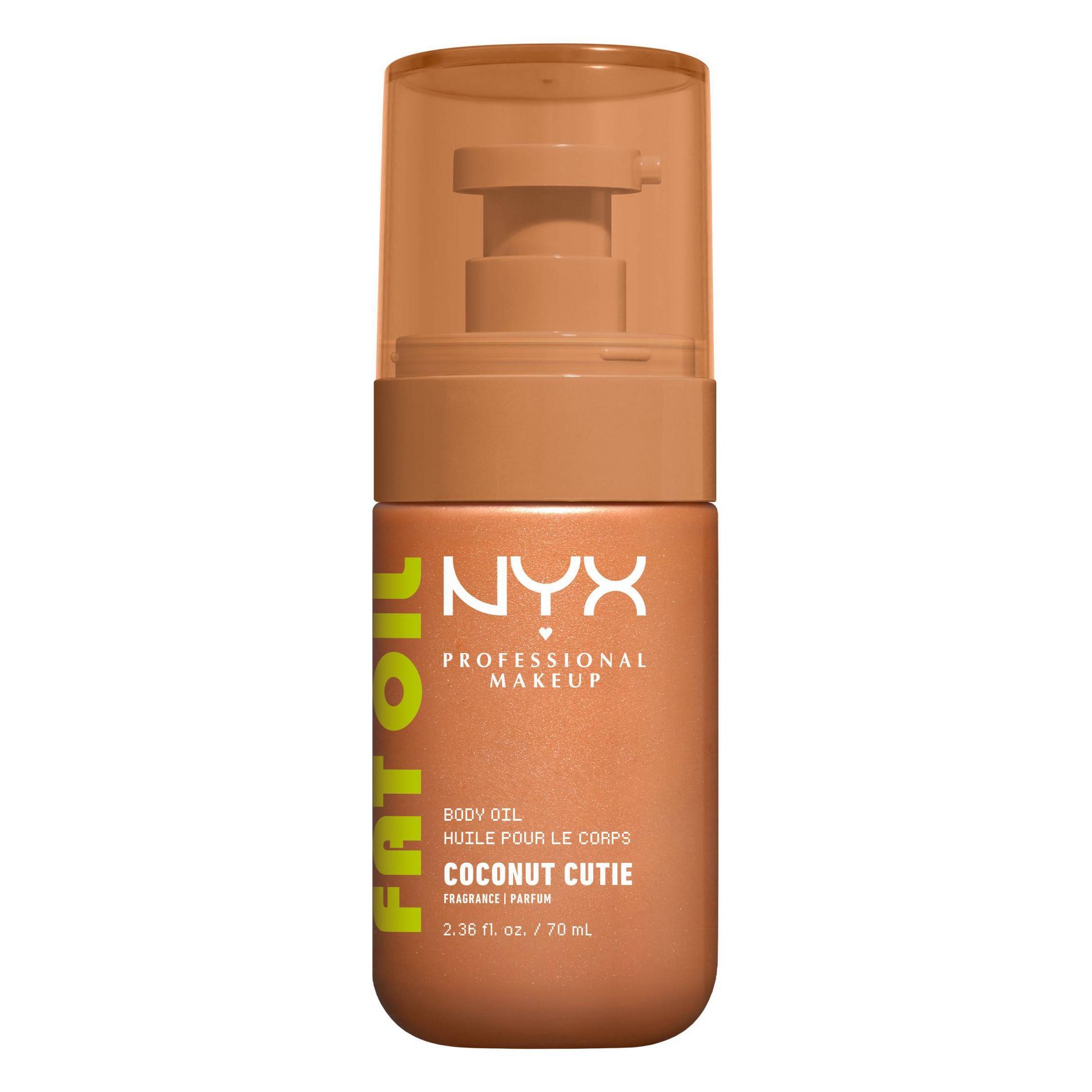 NYX Professional Makeup Fat Oil Body Oil with Vitamin E & Avocado Oil - Coconut Cutie - 2.36 fl oz