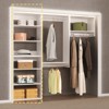 Short Tower Wood Built In Closet Organizer Unit, Wood Closet Organizer Starter Kit, Mounted Closet Systems - 3 of 4