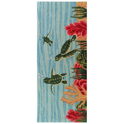 swimming baby turtles navy