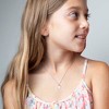 Girls' Small Monogram Circle Sterling Silver Necklace - In Season Jewelry - 3 of 4