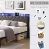PAGED Bed Frame with Storage Headboard, Upholstered Platform Bed with Heavy Metal Slats and USB Ports, No Box Spring Needed - 4 of 4