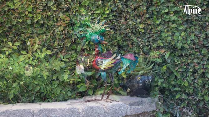 19&#34; Wild Tropical Metal Rooster - Alpine Corporation, 2 of 8, play video