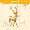 Costway Standing Reindeer Statue Aluminum Deer Sculpture for Indoors Christmas Decor - 3 of 4