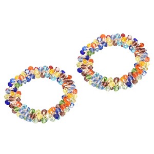 Unique Bargains Dining Table Decoration Acrylic Decorative Multicolored Artificial Crystal Napkin Rings - 1 of 4