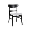 Coolbibila Modern Fabric Upholstered Dining Room Chairs Set Of 2,Armless Kitchen Dining Chairs With Curved Backrest,Wooden Dining Chairs - 3 of 4