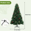6-foot artificial Christmas tree with remote control for holiday parties, high-quality holiday lights, with lighted Christmas balls + treetop star - 2 of 4