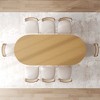 79" Farmhouse Oval Black Dining Table for 6-8 People with Round Arched Table Legs for Dining Room and Living Room - 2 of 4