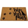 Northlight Natural Coir "Wipe Your Paws" Outdoor Doormat 18" x 30" - 3 of 4