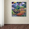 Trademark Fine Art -Jenny Newland 'Dinosaur Friends' Canvas Art - 3 of 3