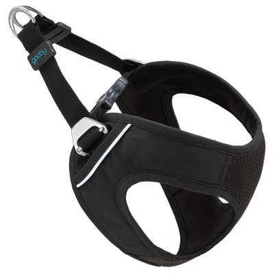 Gooby Escape Free Easy Fit Plus Harness Las Vegas Black, Large