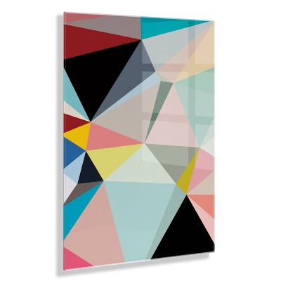 Kate & Laurel All Things Decor 23" x 31" Happy Retro Mood by Dominique Vari Floating Acrylic Unframed Wall Canvas : UV-Resistant
