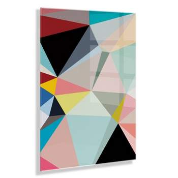 23" x 31" Happy Retro Mood by Dominique Vari Floating Acrylic Unframed Wall Canvas - Kate & Laurel All Things Decor: UV-Resistant, Easy-Mount