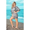 LA LEELA Women's Summer Loose Beach Dress Holiday Swimwear Swim Suit Bikini Bathing Suit Cover Ups Small-Medium Gray, Animal Icon - 2 of 4