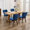 INFURNIC Dining Chairs French Vintage Tufted Upholstered Chair with Decorative Rivets for Dining Room and Living Room, Blue, 24.8"*19.7"*34.7" - 4 of 4