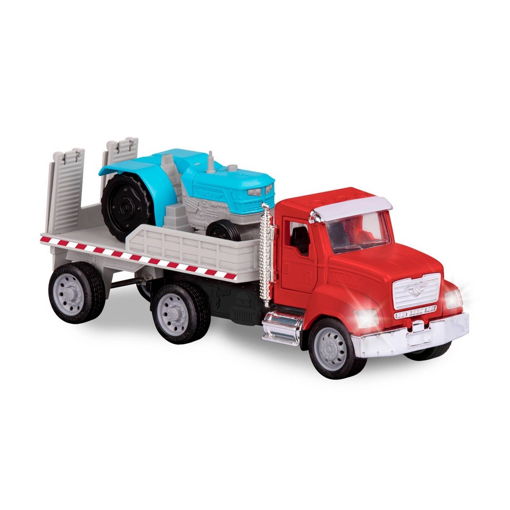 Photos - Toy Car DRIVEN by Battat – Toy Flatbed Truck with Tractor – Micro Series
