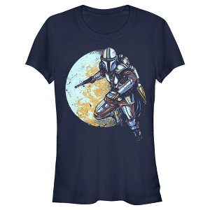 Juniors Womens Star Wars The Mandalorian Mandalore's Moon T-Shirt - 1 of 4