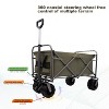 Folding Wagon, Heavy Duty Utility Beach Wagon Cart for Sand - 4 of 4