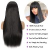 Jessie's Wig 20-22 Inch Straight Wig With Bangs 13X6 Deep Part Lace Front Natural Black 1 Pc/Pack - 3 of 4