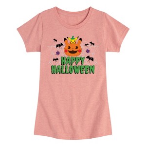 Girls' - Pokémon - Happy Halloween Fitted Short Sleeve Graphic T-Shirt - 1 of 4