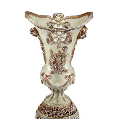 NicBex Vintage Flower Vase, Polyresin Decorative Vase Accent Vases for Table Shelf Bookshelf Entryway