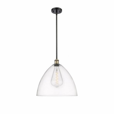 Bristol Glass - 1 Light Pendant In Industrial Style-16.75 Inches Tall and 16 Inches Wide