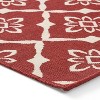 GDFStudio Chisum 5'3" x 7' Outdoor Trellis Area Rug, Red/Ivory - 4 of 4