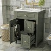 Whisen 24" Bathroom Vanity with Ceramic Sink, 1 Soft-Close Door & 2 Drawers, Door Storage Racks - 2 of 4
