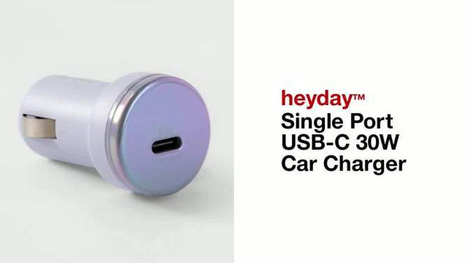  Single Port USB-C 30W Car Charger - heyday™, 2 of 5, play video