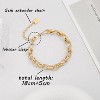 18k Gold Plated Personalized Chunky Cuban Oval Link Chain Bracelets for Men Toggle Rope Bracelet Jewelry for Women - 4 of 4