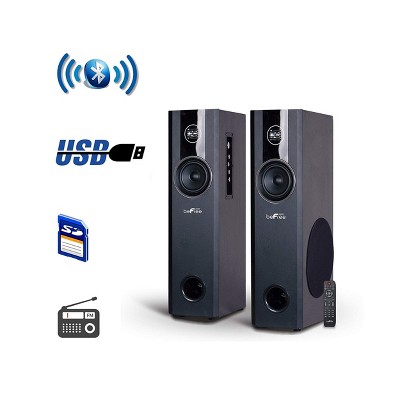 beFree Sound 2.1 Channel Home Theater Bluetooth Powered Double Tower Speakers