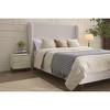 NicBex Queen/King Size Wingback Upholstered Platform Bed Frame with 54" Tall Headboard,No Box Spring Needed,Easy Assembly,Ivory - 3 of 4